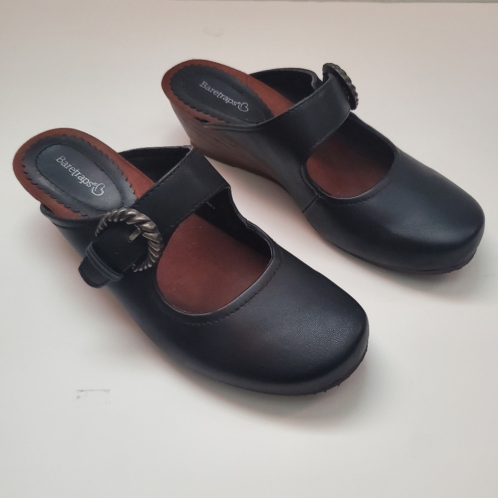 BareTraps Luna Mary Jane Mules with Buckle Detail, Size 8 Academia Librarian
